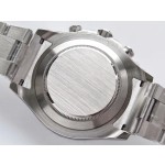 Rolex Yacht-Master series, white dial, blue bezel, silver case, 44mm, silver Oyster bracelet.
